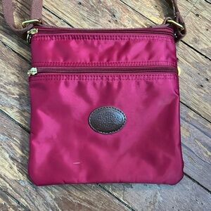 Longchamp Le Pliage Nylon Cranberry Rare Folding Shoulder Bag